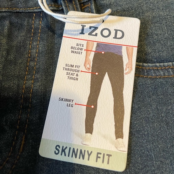 IZOD Mens Skinny Fit Stretch Jeans NWT - Picture 3 of 6